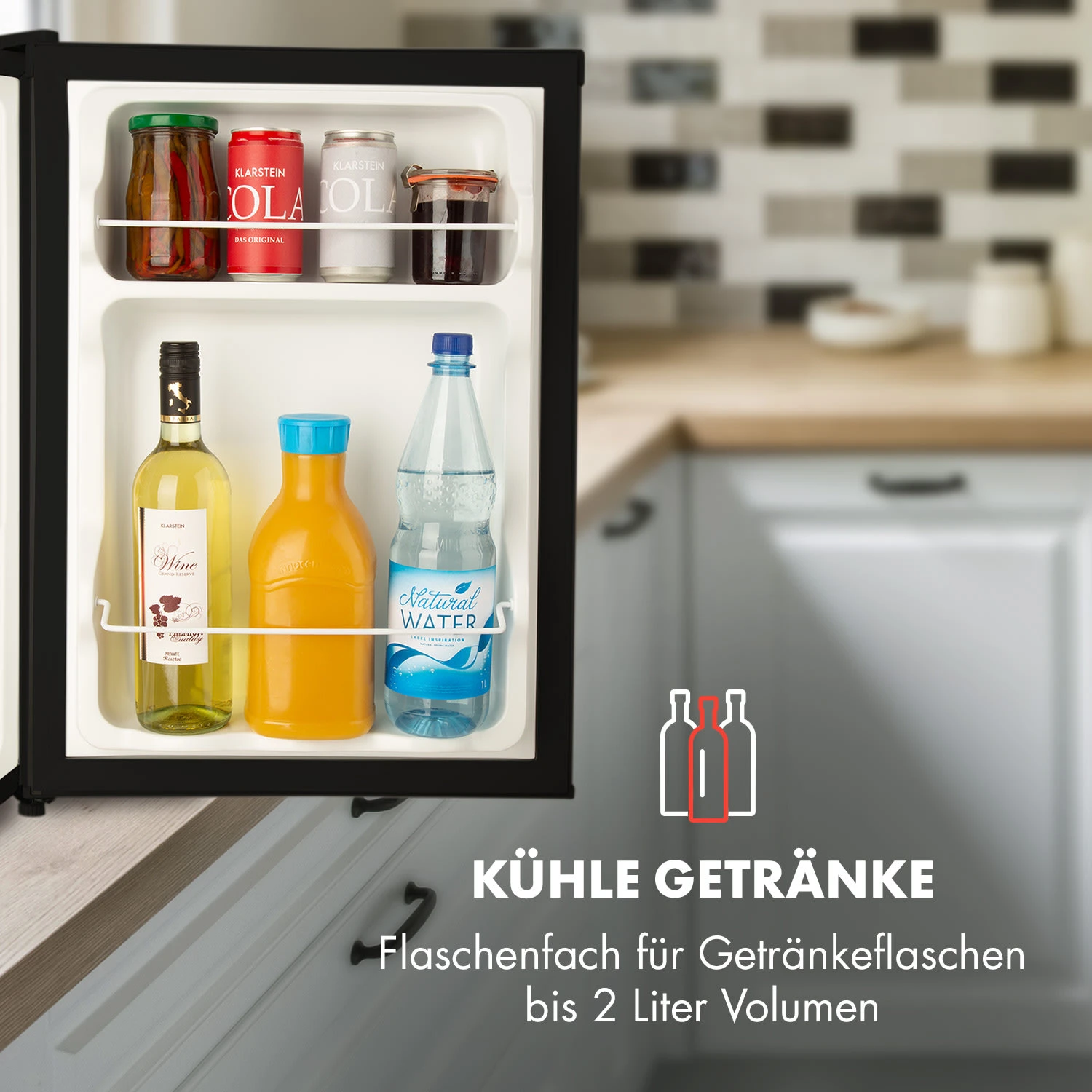 Cool Kid Mini-Kühlschrank Mit 4-L-Gefrierfach 66 Liter 41dB 4 Cool Kid Mini-Kühlschrank Mit 4-L-Gefrierfach 66 Liter 41dB – Bild 4