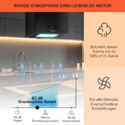Kronleuchter Smart Inselabzugshaube 595m³/h App-Steuerung LED-Panel 11 Kronleuchter Smart Inselabzugshaube 595m³/h App-Steuerung LED-Panel -Klarstein Verkaufsgeschäft 10035710 de 0003 usp
