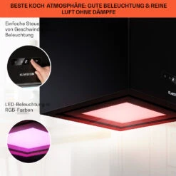 Kronleuchter Smart Inselabzugshaube 595m³/h App-Steuerung LED-Panel 12 Kronleuchter Smart Inselabzugshaube 595m³/h App-Steuerung LED-Panel -Klarstein Verkaufsgeschäft 10035710 de 0004 usp