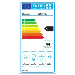 Kronleuchter Smart Inselabzugshaube 595m³/h App-Steuerung LED-Panel -Klarstein Verkaufsgeschäft 10035711 energy label