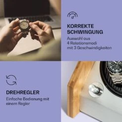 Garonne 4 Uhrenbeweger, 2 Drehteller, 4 Uhren, 3 Geschwindigkeiten, 4 Modi, Bambus -Klarstein Verkaufsgeschäft 10036042 de 0003 logo