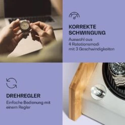 Garonne 6 Uhrenbeweger 6 Uhren 3 Geschwindigkeiten 4 Modi Bambus -Klarstein Verkaufsgeschäft 10036043 de 0003 logo