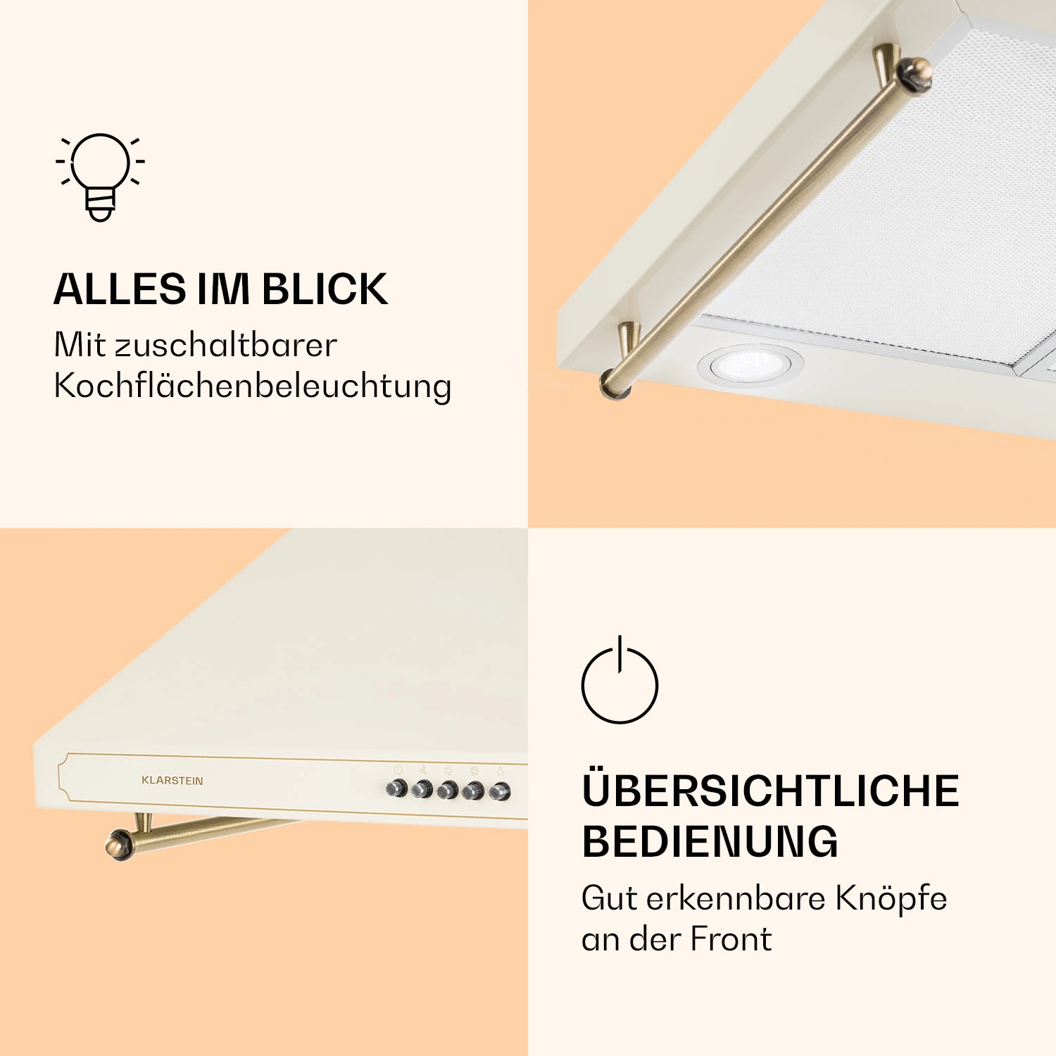 Victoria Dunstabzugshaube 60cm Retro-Design 644,5m³/h 2 LED-Lampen 4 Victoria Dunstabzugshaube 60cm Retro-Design 644,5m³/h 2 LED-Lampen – Bild 4