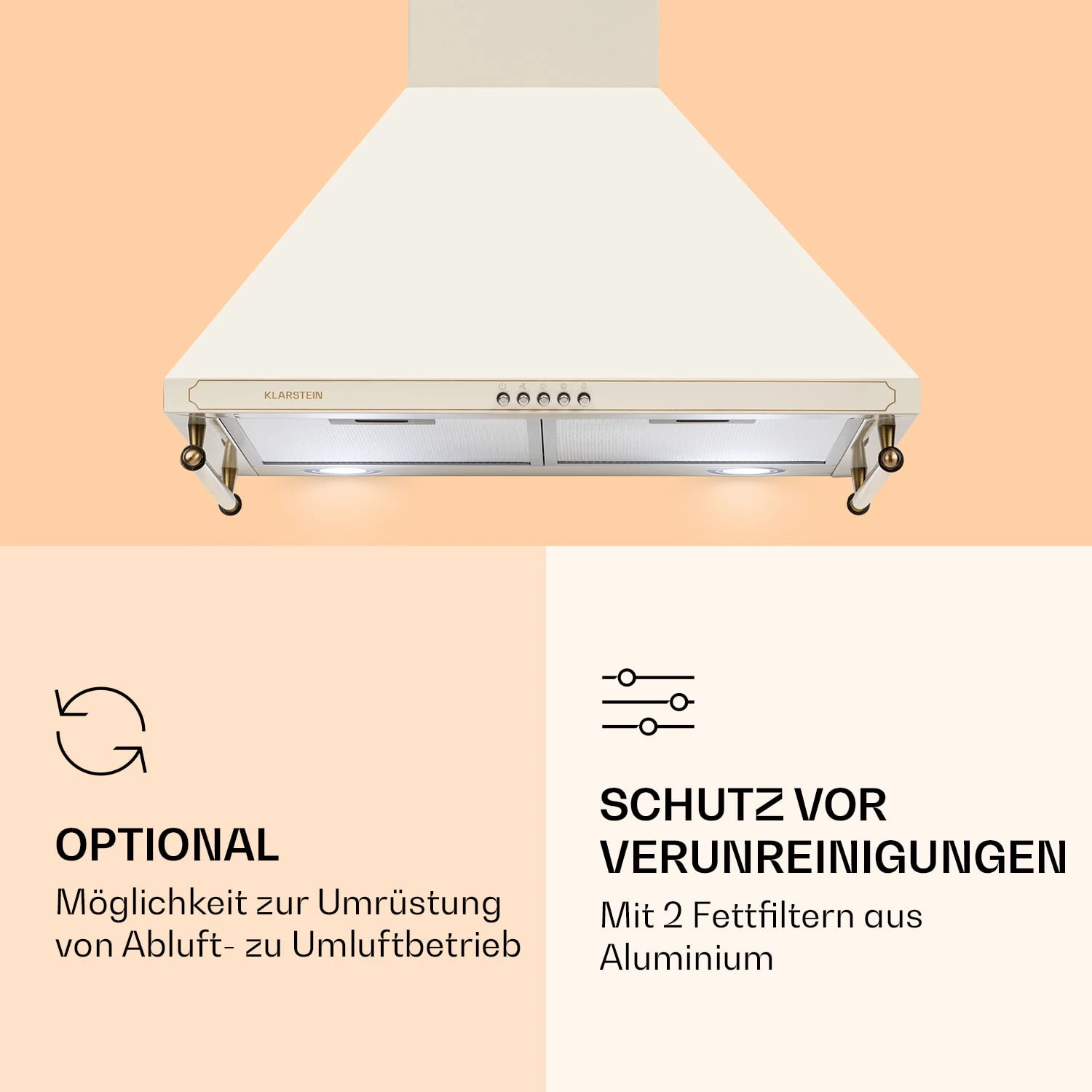 Victoria Dunstabzugshaube 60cm Retro-Design 644,5m³/h 2 LED-Lampen 5 Victoria Dunstabzugshaube 60cm Retro-Design 644,5m³/h 2 LED-Lampen – Bild 5