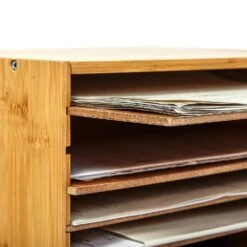 Ablagebox Briefbox Organizer 5 Fächer Maße: 30,5x24x22,5 Cm Bambus -Klarstein Verkaufsgeschäft 10038040 yy 0005 logo