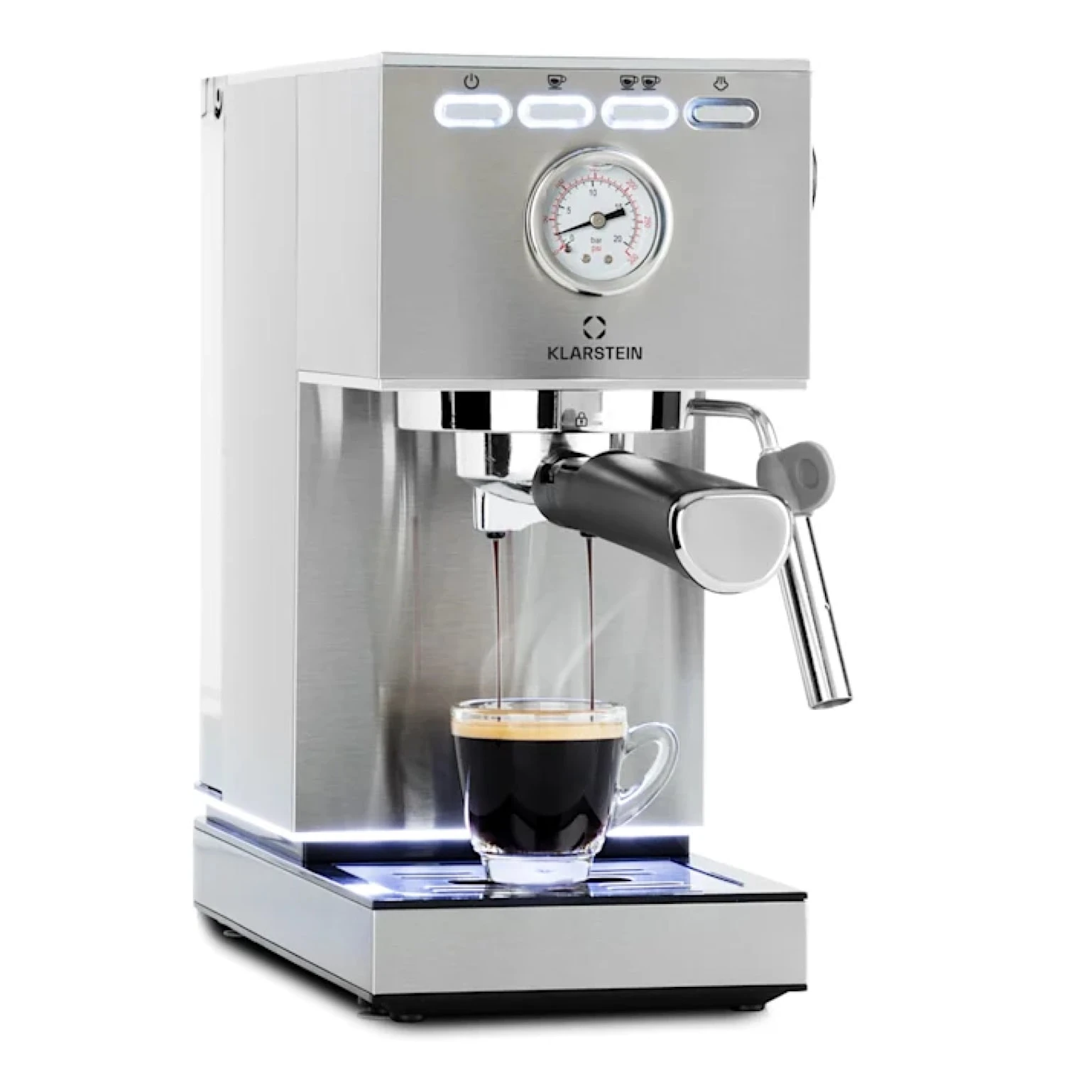 Pausa Espressomaker 1350 Watt 20 Bar Druck Wassertank: 1,4 Liter Edelstahl 1 Pausa Espressomaker 1350 Watt 20 Bar Druck Wassertank: 1,4 Liter Edelstahl