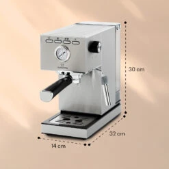 Pausa Espressomaker 1350 Watt 20 Bar Druck Wassertank: 1,4 Liter Edelstahl 15 Pausa Espressomaker 1350 Watt 20 Bar Druck Wassertank: 1,4 Liter Edelstahl -Klarstein Verkaufsgeschäft 10038393 yy 0008 logo