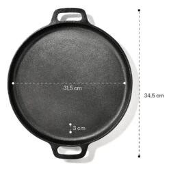 Canadienne Runde Grillpfanne Glatt 35 X 3 Cm (ØxH) Gusseisen -Klarstein Verkaufsgeschäft 10038591 yy 0005 logo