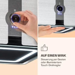 Futurelight Smart Inselabzugshaube Umluft 420m³/h LED Edelstahl -Klarstein Verkaufsgeschäft 10038710 de 0004 logo