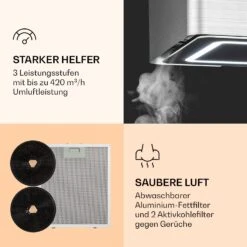 Futurelight Smart Inselabzugshaube Umluft 420m³/h LED Edelstahl -Klarstein Verkaufsgeschäft 10038710 de 0005 logo