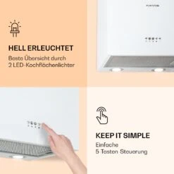 Monumenta Wandabzugshaube Aluminium 559m³/h LED EEK B 11 Monumenta Wandabzugshaube Aluminium 559m³/h LED EEK B -Klarstein Verkaufsgeschäft 10039395 de 0005 logo