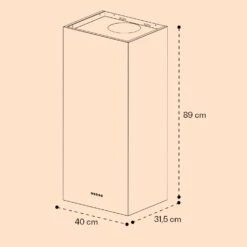 Monumenta Wandabzugshaube Aluminium 559m³/h LED EEK B 12 Monumenta Wandabzugshaube Aluminium 559m³/h LED EEK B -Klarstein Verkaufsgeschäft 10039395 yy 0006 dimensions