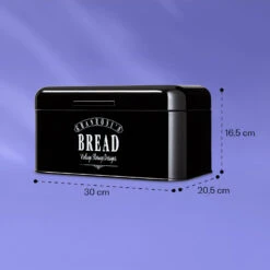 Delaware Brotkasten Metall 30 X 16 X 20,5 Cm Klappdeckel Lüftungslöcher -Klarstein Verkaufsgeschäft 10039910 yy 0006 dimensions