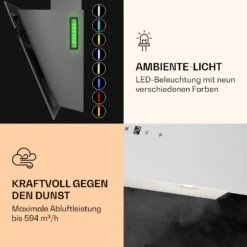 Alina 90 Smart Dunstabzugshaube 90cm 594m³/h LED Ambiente Glasfront -Klarstein Verkaufsgeschäft 10040233 de 0005 logo