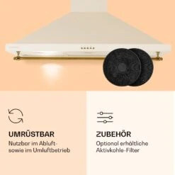 Montblanc 90 Dunstabzugshaube 610m³/h 165W 2x1,5W LED Reling 11 Montblanc 90 Dunstabzugshaube 610m³/h 165W 2x1,5W LED Reling -Klarstein Verkaufsgeschäft 10040265 de 0005 logo