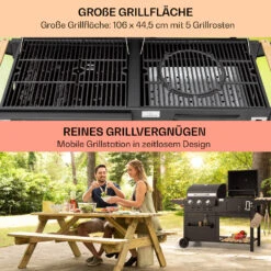 Aberdeen Kombi-Grill Gas Kohle Smoker Thermometer 2 Seitentische Mobil 12 Aberdeen Kombi-Grill Gas Kohle Smoker Thermometer 2 Seitentische Mobil -Klarstein Verkaufsgeschäft 10040294 de 0004 usp
