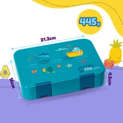 Junior Lunchbox 6 Fächer 21,3 X 15 X 4,5 Cm (BxHxT) BPA-frei -Klarstein Verkaufsgeschäft 10040340 yy 0009 dimensions