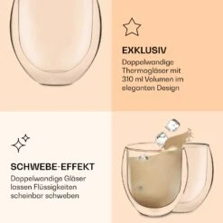 DUOS Jumbo Doppelwandiges Thermoglas 310ml Borosilikatglas Handgemacht -Klarstein Verkaufsgeschäft 10040374 de 0005 logo