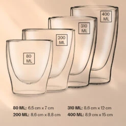 DUOS Doppelwandiges Glas | Thermoglas | 80, 200, 310, 400 Ml | Trinkglas | Espressoglas, Teeglas, Shotglas | Für Heiße Und Kalte Getränke | Borosilikatglas| Hitze- Und Kältebeständig | Handgemacht | Spülmaschinenfest | Schwebe-Effekt 11 DUOS Doppelwandiges Glas | Thermoglas | 80, 200, 310, 400 Ml | Trinkglas | Espressoglas, Teeglas, Shotglas | Für Heiße Und Kalte Getränke | Borosilikatglas| Hitze- Und Kältebeständig | Handgemacht | Spülmaschinenfest | Schwebe-Effekt -Klarstein Verkaufsgeschäft 10040377 yy 0006 logo