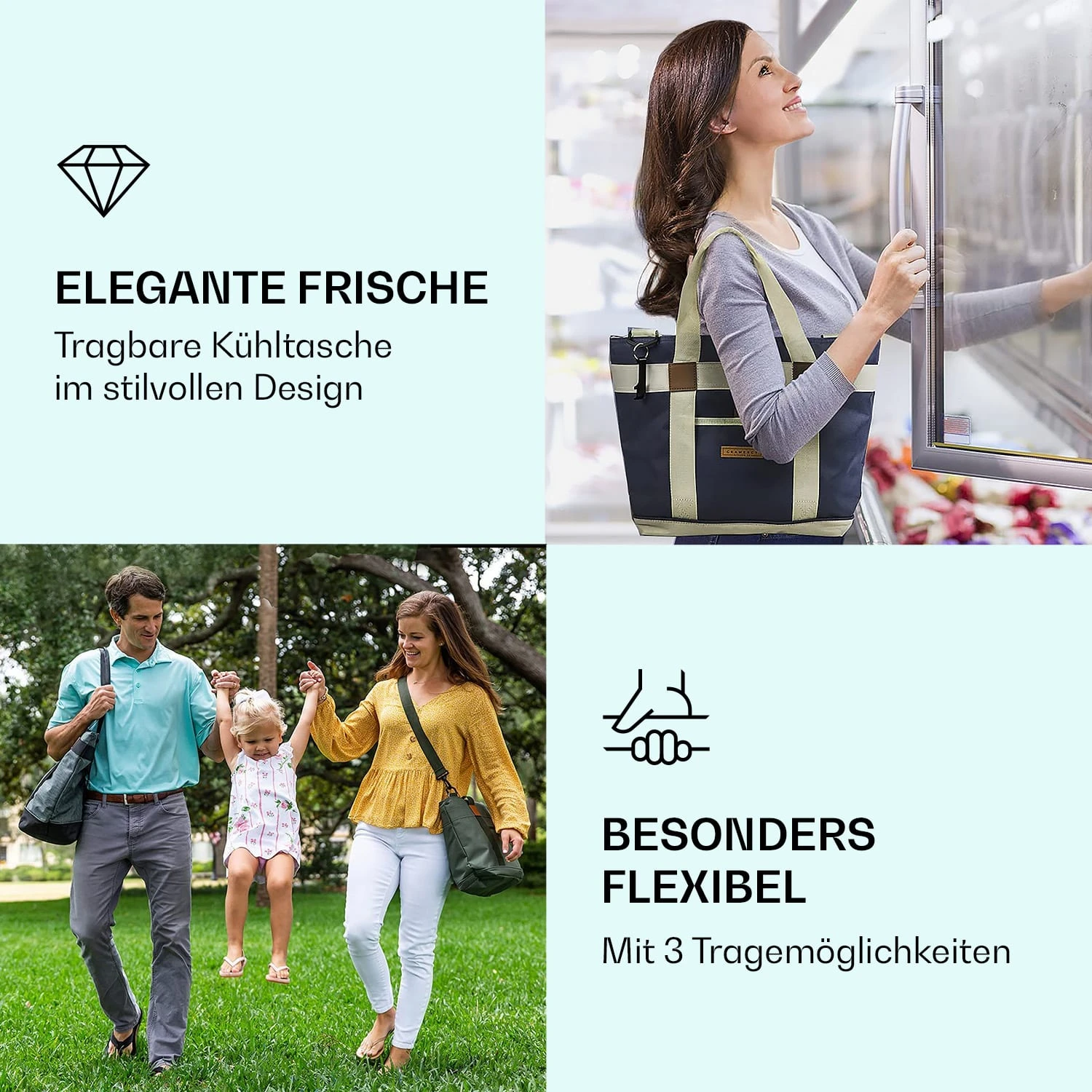 Kühltasche 19 Liter Isoliert Auslaufsicher 3 Tragemöglichkeiten 2 Kühltasche 19 Liter Isoliert Auslaufsicher 3 Tragemöglichkeiten – Bild 2