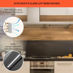 Limelight Dunstabzugshaube 150cm Wandhaube 625m³/h Touch -Klarstein Verkaufsgeschäft 10041228 de 0004 logo