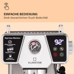 Libeica Espressomaschine 19 Bar Ca. 10 Tassen 1,8 Liter Milchschaum -Klarstein Verkaufsgeschäft 10041253 de 0003 logo