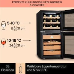 El Dorado 89 Humidor & Weinkühlschrank Touch 89L LED -Klarstein Verkaufsgeschäft 10041276 de 0004 logo