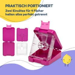 Klarstein Schmatzfatz Easy Snackbox 4 Fächer 18 X 15 X 5 Cm (BxHxT) -Klarstein Verkaufsgeschäft 10045068 de 0004 usp