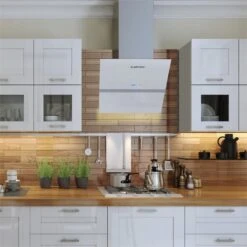 Aurea VII Dunstabzugshaube Umluftset 60cm Aktivkohlefilter Weiß -Klarstein Verkaufsgeschäft 60002224 yy 0003 ambient Klarstein Aurea VII Abzugshaube 60cm reedit