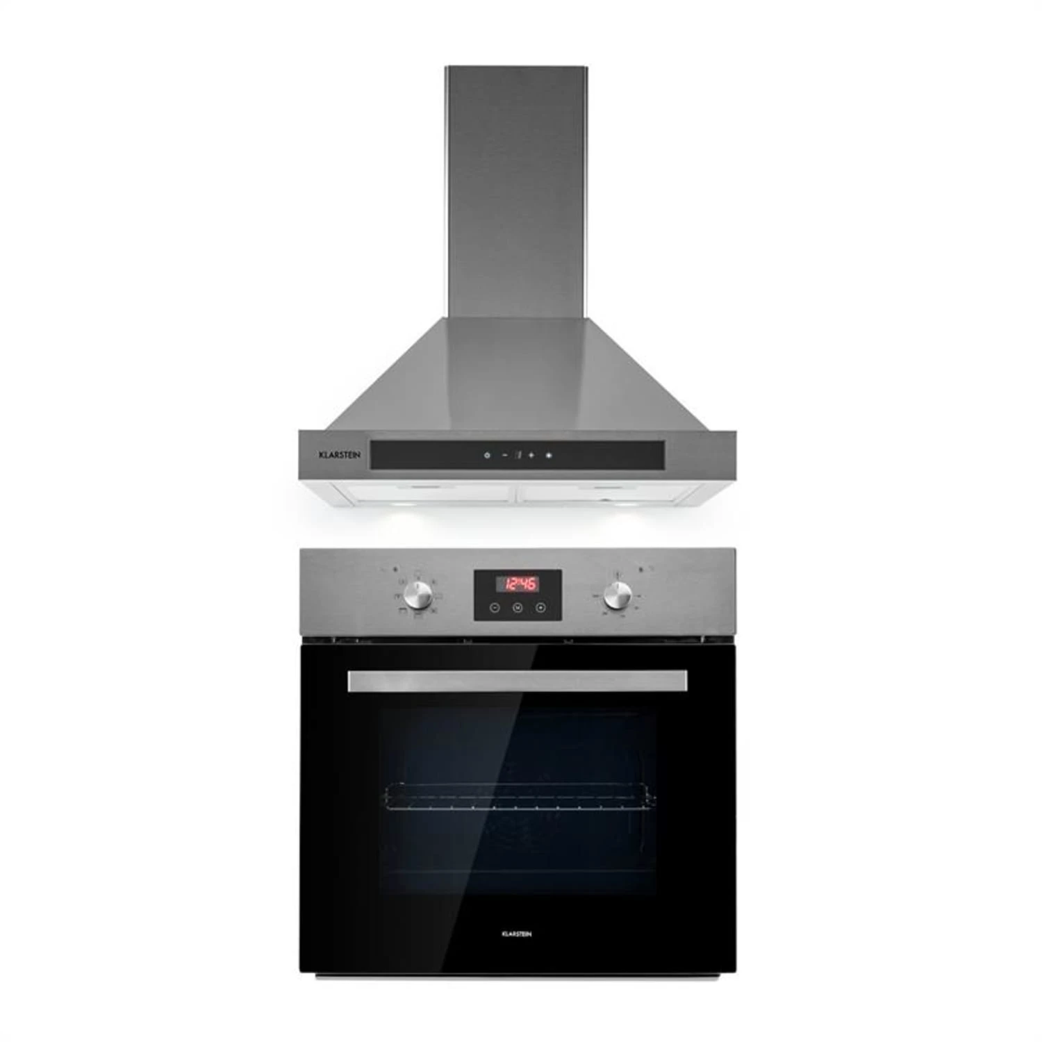 Kalahari Zelda Einbau-Set Backofen + Abzugshaube 68Ltr 620 M³/h Edelstahl 1 Kalahari Zelda Einbau-Set Backofen + Abzugshaube 68Ltr 620 M³/h Edelstahl
