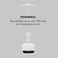 ShirtButler Pro Automatisches Trocknersystem Hemd & Hose 1200 W 2-in-1 70 °C Timer Weiß -Klarstein Verkaufsgeschäft 60002669 yy 0007 logo Klarstein ShirtButler Pro Trocknersystem weiss