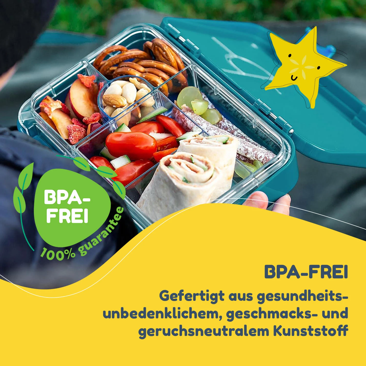 Schmatzfatz Frühstücksset Lunchbox & Trinkflasche Tritan Dicht BPA-frei 2 Schmatzfatz Frühstücksset Lunchbox & Trinkflasche Tritan Dicht BPA-frei – Bild 2