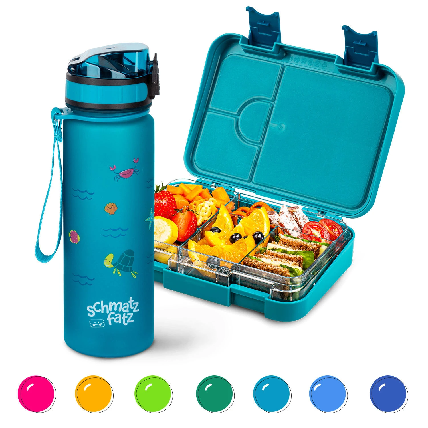 Schmatzfatz Frühstücksset Lunchbox & Trinkflasche Tritan Dicht BPA-frei 1 Schmatzfatz Frühstücksset Lunchbox & Trinkflasche Tritan Dicht BPA-frei