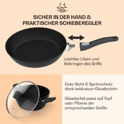 Noto Endurance Topf- Und Pfannenset Geschmiedetes Aluminium Ergonomische Griffe Glasdeckel Filz 15 Noto Endurance Topf- Und Pfannenset Geschmiedetes Aluminium Ergonomische Griffe Glasdeckel Filz -Klarstein Verkaufsgeschäft 60003055 de 0007 usp